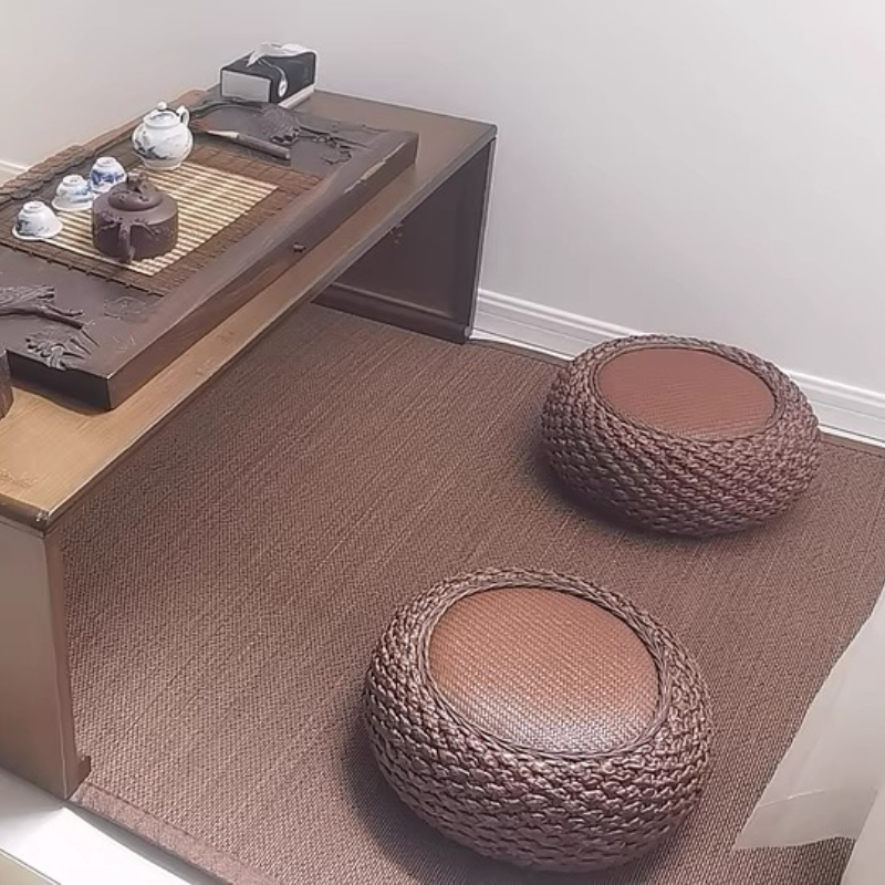 Tatami Mat Rush - Gruba poduszka do siedzenia, tkana z